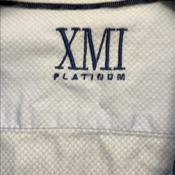 XMI platinum blue checked button up men’s - Picture 3 of 5